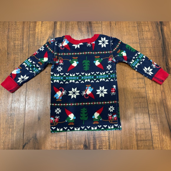 Hanna Andersson Gnome Christmas Winter Long John Organic Pajama Set, 18-24 mos - Picture 3 of 8
